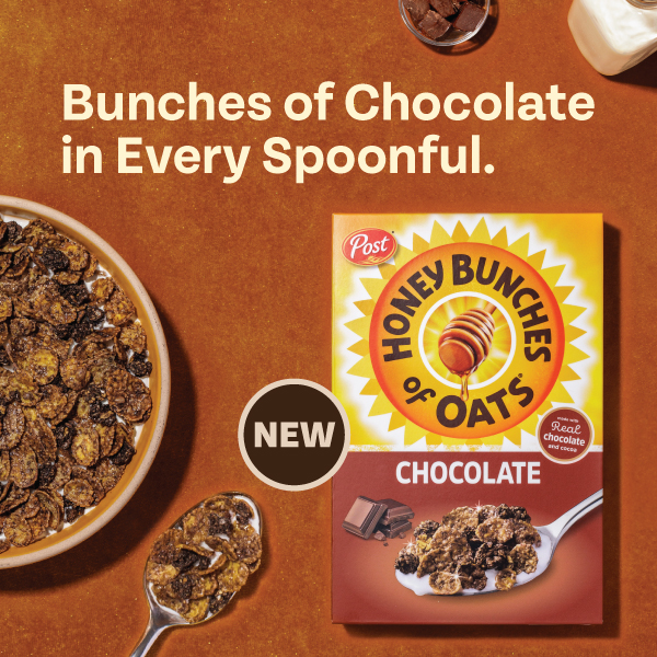 LarsonCashSaver's tweet photo. Who says mornings can’t be indulgent? Meet new Chocolate Honey Bunches of Oats — the ultimate chocolatey experience made to elevate your day, one delicious bite at a time. Save on Chocolate Honey Bunches of Oats here: https://t.co/8l91hTi5pM https://t.co/Zq5Ccui0I9