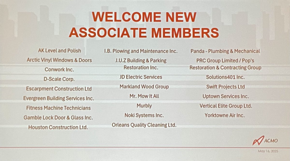 Welcome new Associates! 

#ACMOLife  #ACMOLunch #ACMOMembers