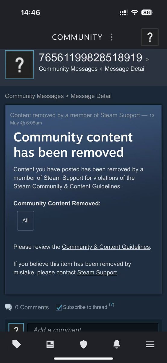 fuman3000's tweet photo. I poured my life and savings into CS — over $200,000 in skins, my own website, and years of dedication.
But now, I've been banned for unknowingly buying a scammed item.
Here’s what happened. Please read. @steam @valvesoftware @Steam #CS2 #CSGO #Skins #Valve #SteamSupport https://t.co/XOyQAnAhA3