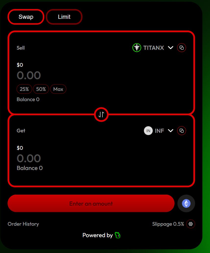 InfernoBullWin's tweet photo. 🔥 You will be able to buy Inferno directly from our website using https://t.co/prpf2SUL9v! No more jumping through hoops—just fast, seamless swaps right where the fire lives.
⚡ Powered by switch
🔥 Fueled by $INFERNO
#Inferno #MemeFi #DeFi #TitanX #SwitchWin #Crypto https://t.co/hfMaqHqHQF