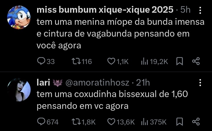 agradeço pelo carinho meninas mas eu sou viado