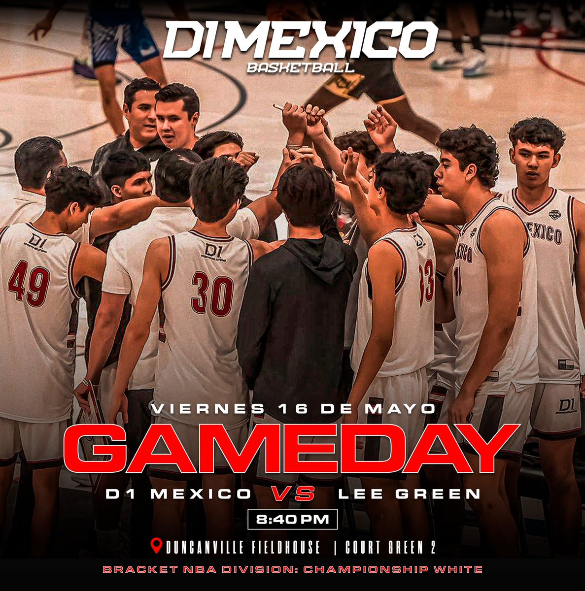 D1 Mexico 2027 (@d1mexico2027) on Twitter photo It’s GAMEDAY IN TEXAS 🏀🔥
D1 Mexico 16U 🆚 Lee Green
⏰ 8:40pm
📍Duncanville Fieldhouse
#D1Mexico
<a href="/TexasHoopsGASO/">TexasHoops/GASO 🔗</a>
<a href="/GASOBlue/">Blue Zertuche 🔗</a>
<a href="/GASOMass/">Ryan Massad 🔎</a>
<a href="/GASOLyndon/">Lyndon Cook 🔗</a>
<a href="/TexasRanked/">TexasRanked</a> It’s GAMEDAY IN TEXAS 🏀🔥
D1 Mexico 16U 🆚 Lee Green
⏰ 8:40pm
📍Duncanville Fieldhouse
#D1Mexico
<a href="/TexasHoopsGASO/">TexasHoops/GASO 🔗</a>
<a href="/GASOBlue/">Blue Zertuche 🔗</a>
<a href="/GASOMass/">Ryan Massad 🔎</a>
<a href="/GASOLyndon/">Lyndon Cook 🔗</a>
<a href="/TexasRanked/">TexasRanked</a>