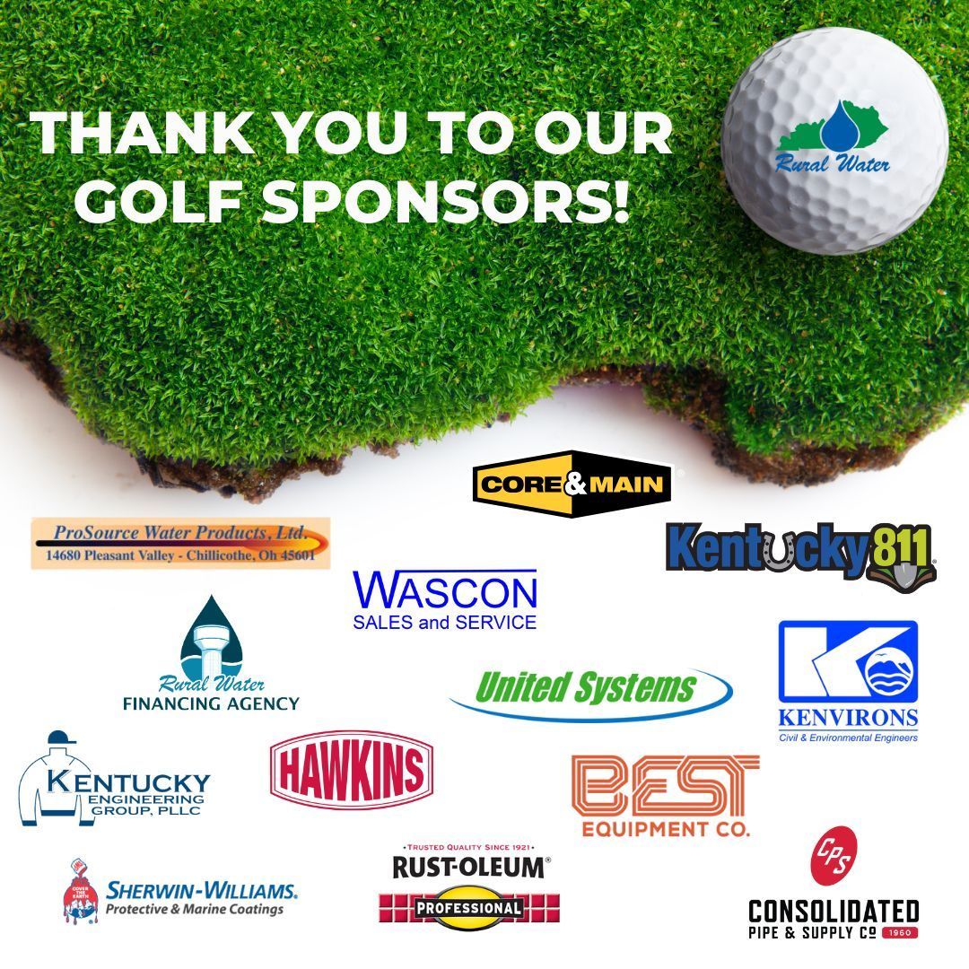 A huge thanks to our Golf Scramble Sponsors for helping us start #2025EXPO on the right foot (or swing)! ⛳️

We’re looking forward to a great morning on the course. Thank you for being part of the KRWA family and making events like this one a success. 💧