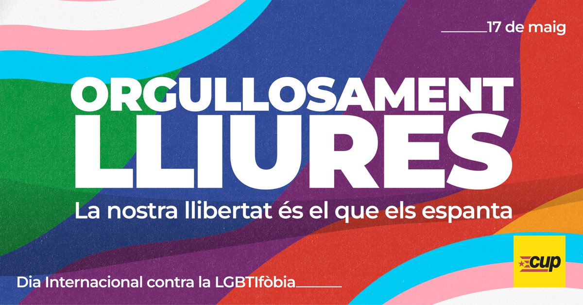 🏳️‍🌈 És quan estimem que el seu món trontolla. LA NOSTRA LLIBERTAT ÉS EL QUE ELS ESPANTA

Dia Internacional contra la LGBTIfòbia