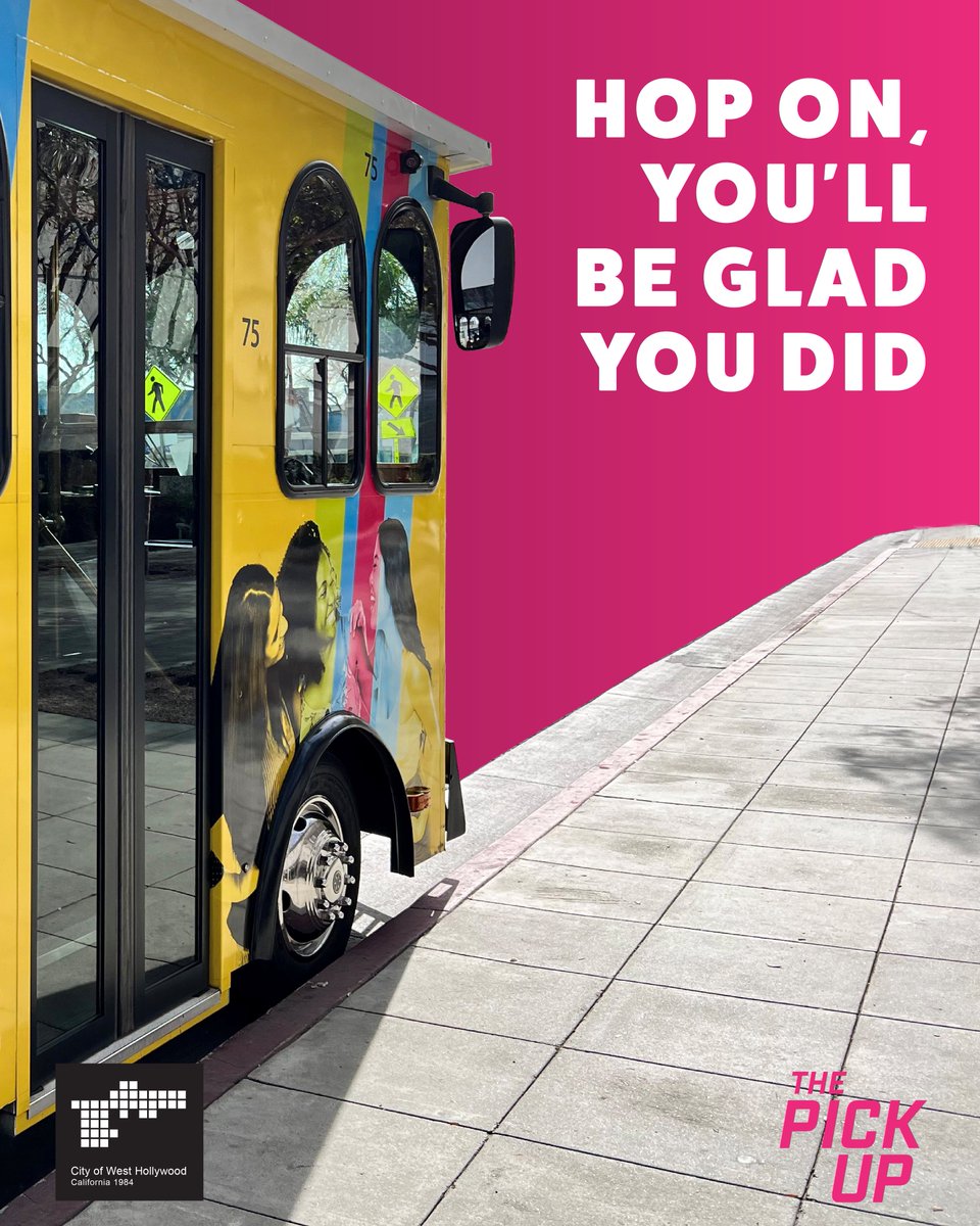 You’ve been THINKING ABOUT IT for weeks now, haven’t you? 😉

Well, today is the day to finally take that afternoon ride onboard the #WeHoPickUp–so what are you waiting for?

Fri &amp; Sat: 8 PM - 3 AM
Sun: 2 PM - 10 PM

More info: wehopickup.com
<a href="/WeHoCity/">City of West Hollywood</a>