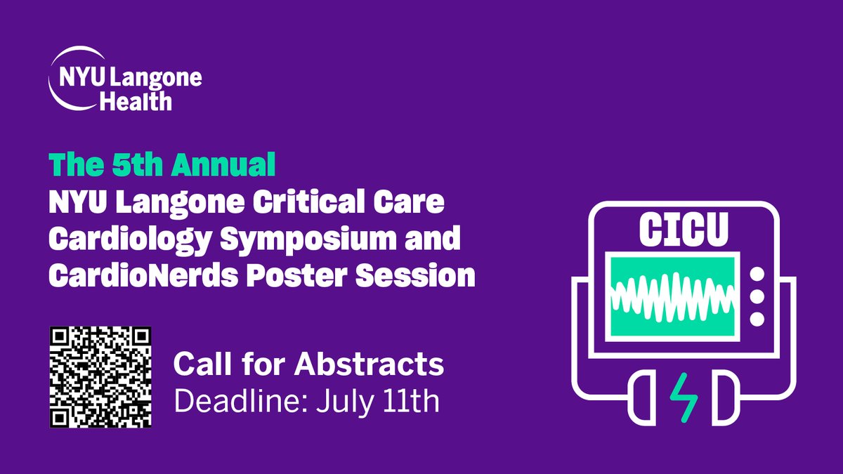 James Horowitz (@jameshorowitzmd) on Twitter photo 📢Now Accepting Abstracts!!
5th Annual <a href="/nyulangone/">NYU Langone Health</a> Critical Care Cardiology Symposium #critcarecards25 Poster Session with <a href="/CardioNerds/">CardioNerds</a>
🏆4 winners: Case, Research, QI, MedEd
📄Top 10 abstracts published in <a href="/radcliffeCARDIO/">Radcliffe Cardiology</a> US Cardiology Review
🎙️Top case on @cardionerds 📢Now Accepting Abstracts!!
5th Annual <a href="/nyulangone/">NYU Langone Health</a> Critical Care Cardiology Symposium #critcarecards25 Poster Session with <a href="/CardioNerds/">CardioNerds</a>
🏆4 winners: Case, Research, QI, MedEd
📄Top 10 abstracts published in <a href="/radcliffeCARDIO/">Radcliffe Cardiology</a> US Cardiology Review
🎙️Top case on @cardionerds