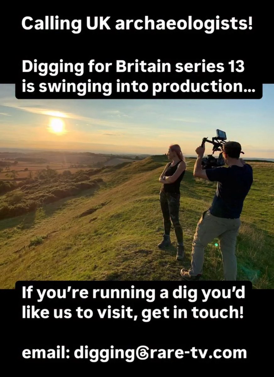 Prof Alice Roberts💙 (@thealiceroberts) on Twitter photo If you’re doing an exciting dig, please get in touch - and we’re interested in post-ex stories too. This is a chance to showcase your work, your discoveries and your passion on BBC Two, sharing UK archaeology with wide audiences here and abroad. Contact us: digging@rare-tv.com If you’re doing an exciting dig, please get in touch - and we’re interested in post-ex stories too. This is a chance to showcase your work, your discoveries and your passion on BBC Two, sharing UK archaeology with wide audiences here and abroad. Contact us: digging@rare-tv.com