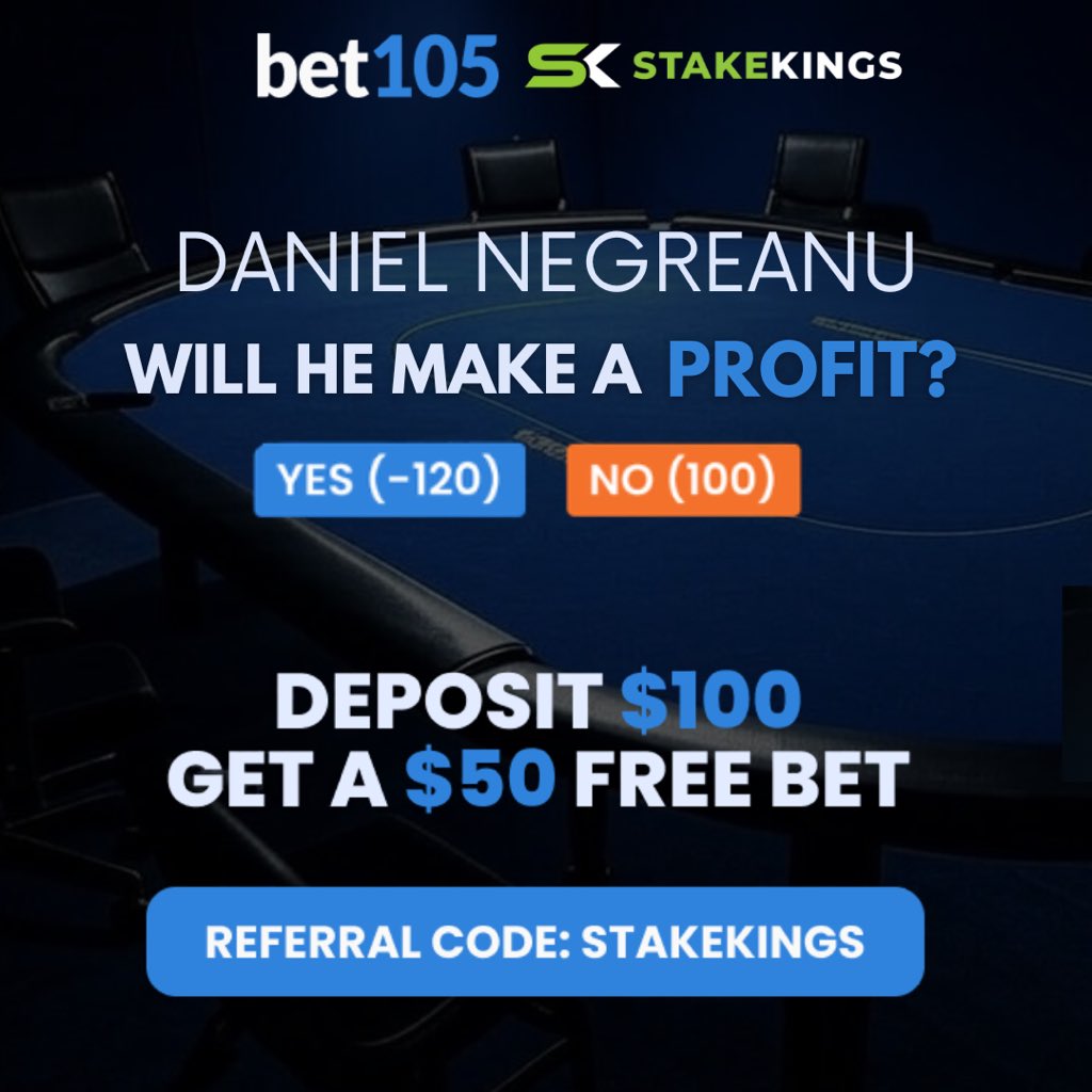 StakeKings's tweet photo. WSOP Betting is LIVE!

We teamed up with Bet105 to bring you the hottest poker betting markets!

🎁Use code STAKEKINGS or the link below to get poker betting access + invite to our betting freeroll to win $5K or a WSOP Main Event seat!

👉Join Bet105 here: https://t.co/HAA097UPIu https://t.co/3dt7smDZVD