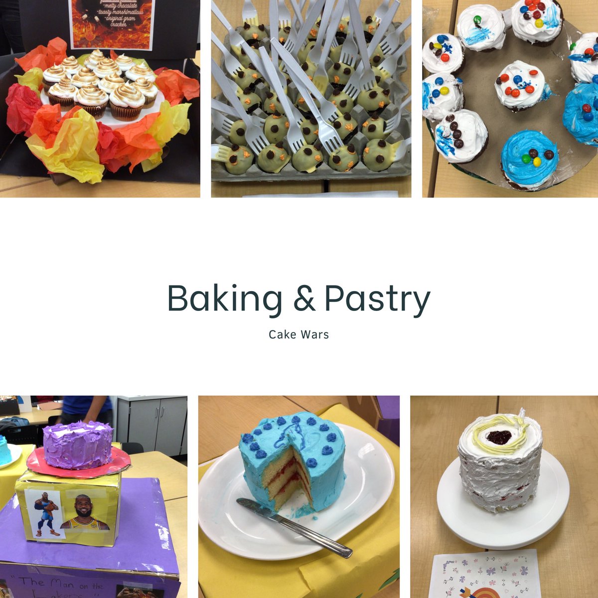 More final learning opportunities for students in Ms. Ragland’s baking &amp; pastry class. Cake wars to show off what they have learned this semester!