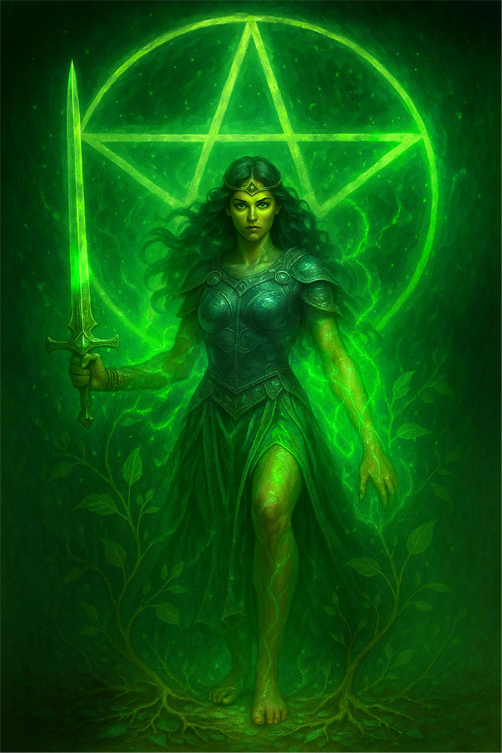 "warrior woman" She has joined us.
Welcome, my queen👑

🔗 objkt.com/tokens/open_ob…

💲5 Tez

#woman #pentagaram #green