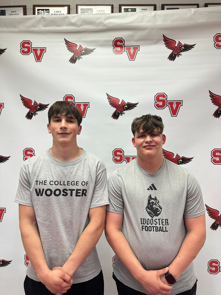 Congratulations to Jaiden Flory and Angelo Rossi, who will be furthering their academic and football careers at The College of Wooster! 🦅