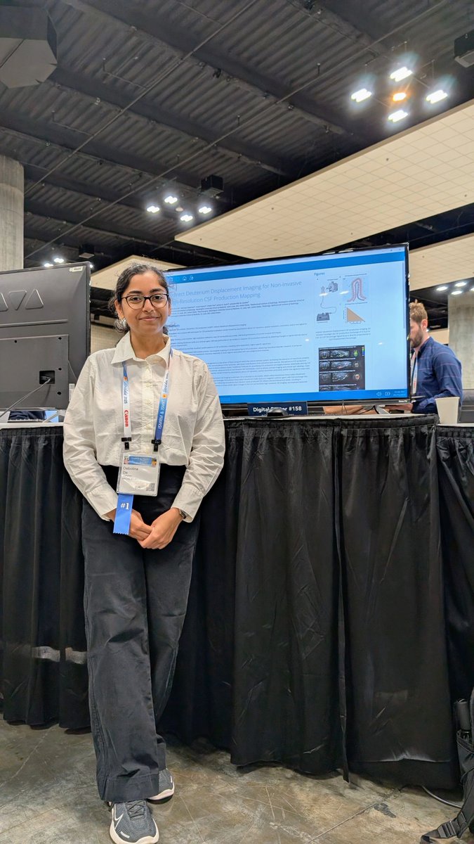 Presented my digital poster at #ISMRM2025 in Hawaii! "Indirect Deuterium Displacement Imaging for CSF Production Mapping"🧠💧
Huge thanks to the BraFTI Lab, my advisor <a href="/Rshnzr/">Ārash Nazeri</a>, <a href="/WashUMedMIR/">WashU Medicine Mallinckrodt Institute of Radiology</a>, Small Animal MR Facility for the support!
#Neuroimaging #CSF #MRI #DeuteriumImaging