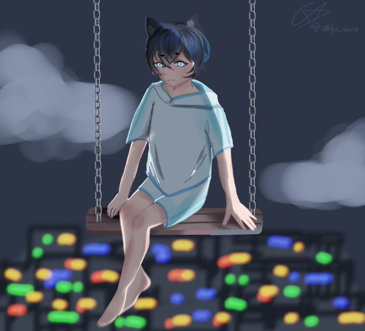 HowlingNeko's tweet photo. 𝓘𝓽'𝓼 𝓹𝓪𝓼𝓽 𝓶𝔂 𝓫𝓮𝓭𝓽𝓲𝓶𝓮, 𝓫𝓾𝓽 𝓵𝓮𝓽'𝓼 𝓮𝓷𝓳𝓸𝔂  𝓽𝓱𝓲𝓼 𝓬𝓪𝓵𝓶, 𝓼𝓽𝓪𝓻𝓻𝔂 𝓷𝓲𝓰𝓱𝓽 𝓽𝓸𝓰𝓮𝓽𝓱𝓮𝓻 𝓼𝓱𝓪𝓵𝓵 𝔀𝓮? 

🎨 by chiyo_sos0 on insta 🩵

#2dhowling https://t.co/FA1MNfg5pO