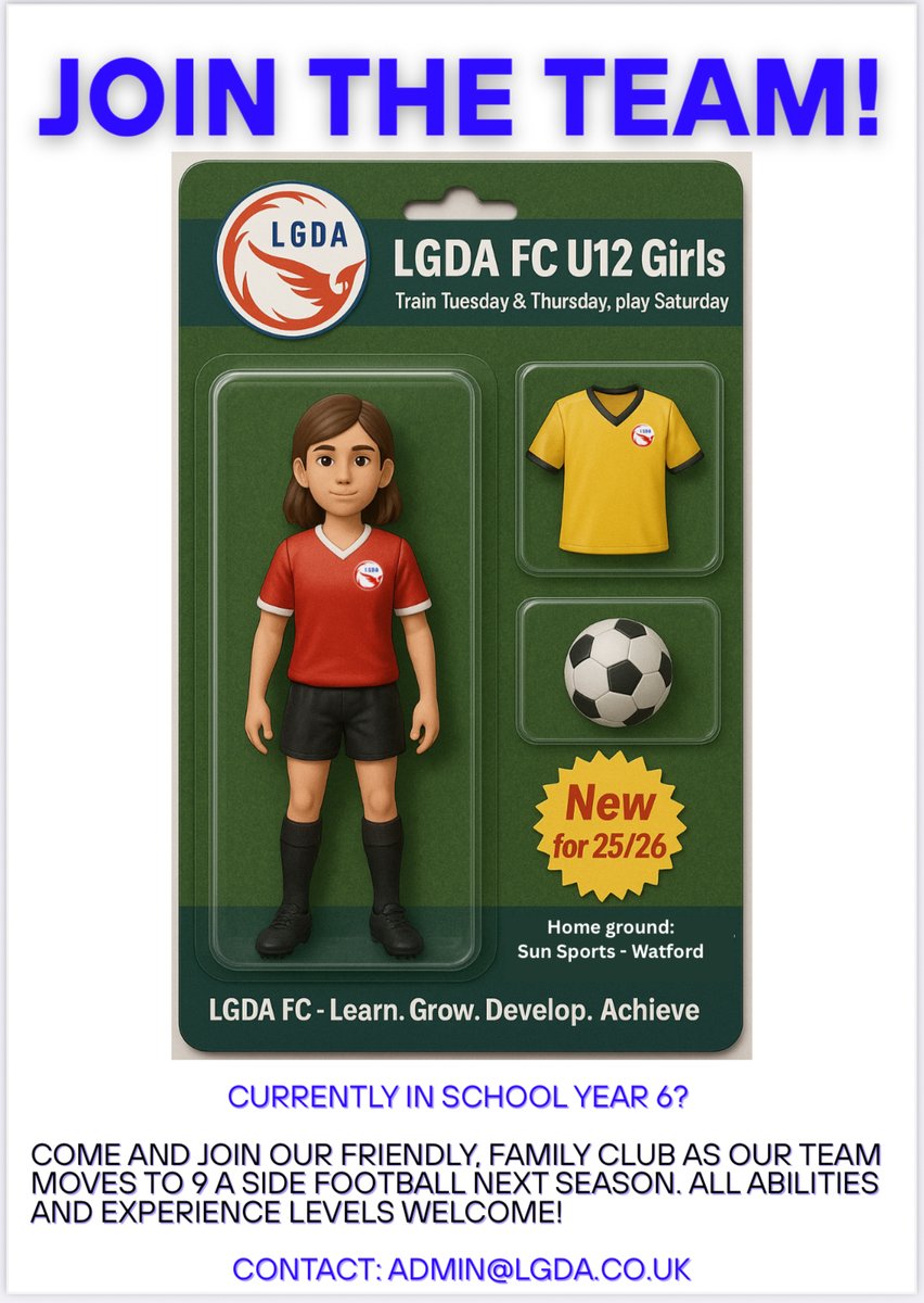Interested in a change of scenery? Fed up with being told you're not good enough? Want to be able to express yourself? Want equal game time?

Contact us &amp; come to an open training session. We don't 'Trial' players, we allow them to #learngrowdevelopachieve