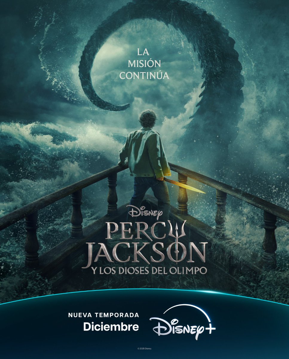El mar está llamando 🌊 
 
La segunda temporada de #PercyJackson y los Dioses del Olimpo llega en diciembre a #DisneyPlus.