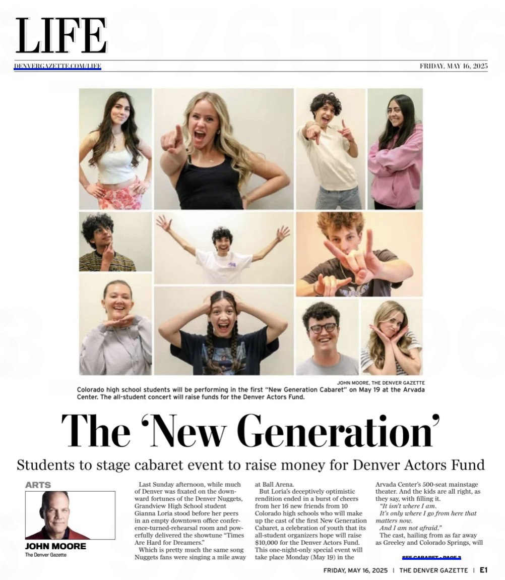 MooreTheatre's tweet photo. 2. New Generation Cabaret: Monday, May 19 at @arvadacenter. All proceeds benefit @denveractorsfun. Tickets $20. Story in   @DenverGazette --> https://t.co/2CbnMKhm7E

Tickets at --> https://t.co/gbPeI6QDaQ

@dps_k12 https://t.co/jbJL5ET8fY