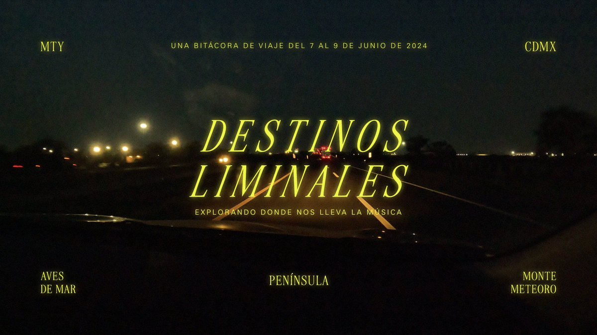 PeninsulaSound's tweet image. youtu.be/NFUYXpfiw44 #DestinosLiminales #Estreno ⋆｡ﾟ☁︎｡✈︎⋆｡ ﾟ☾ ﾟ｡⋆ Viernes 16 Mayo 2025 @ 1:00 PM Cuidad de México / 3:00 PM Toronto