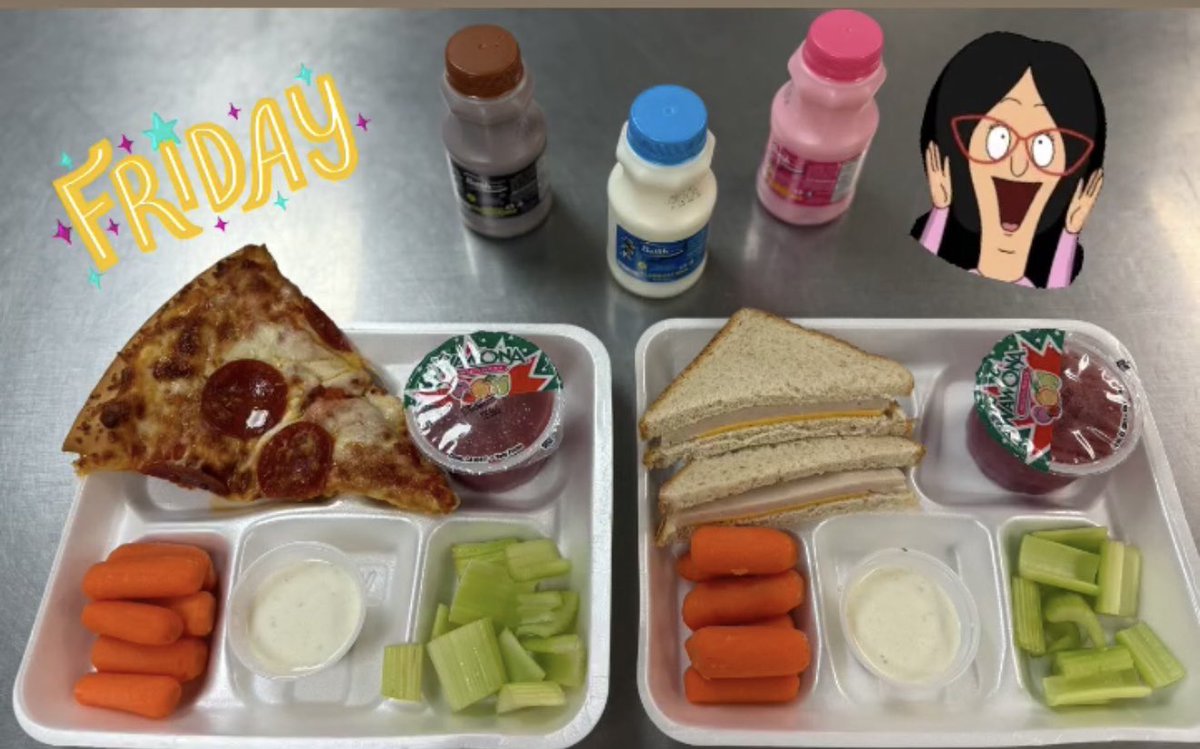 Susan Sanchez : CNS Manager lll (@sanchez_hms_ies) on Twitter photo Hello ๐๐ป Cavaliers!! ๐ Todayโs Menu: Pepperoni Pizza ๐ or Ham & Cheese Sandwich ๐ฅช both with Baby Carrots ๐ฅ, Ranch Dressing, Celery Sticks, Strawberry ๐ Fruit Cup and Variety of Milk ๐ฅ๐๐ปโโ๏ธ๐ #Allin #TeamSisd <a href="/SocorroISD/">Socorro ISD</a> <a href="/HERNANDO_MS/">Dr. Jesse A. Sepulveda</a> <a href="/RNava_HMS/">Raul Nava Jr.</a> <a href="/DNavariz_HMS/">Dr. Danielle Navariz</a> Hello ๐๐ป Cavaliers!! ๐ Todayโs Menu: Pepperoni Pizza ๐ or Ham & Cheese Sandwich ๐ฅช both with Baby Carrots ๐ฅ, Ranch Dressing, Celery Sticks, Strawberry ๐ Fruit Cup and Variety of Milk ๐ฅ๐๐ปโโ๏ธ๐ #Allin #TeamSisd <a href="/SocorroISD/">Socorro ISD</a> <a href="/HERNANDO_MS/">Dr. Jesse A. Sepulveda</a> <a href="/RNava_HMS/">Raul Nava Jr.</a> <a href="/DNavariz_HMS/">Dr. Danielle Navariz</a>
