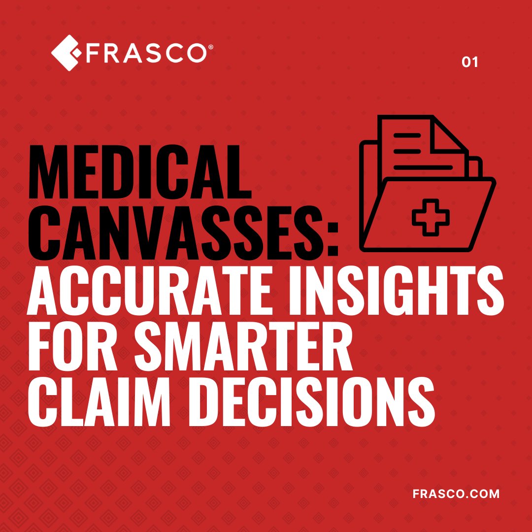 FrascoGroup's tweet photo. At #Frasco, our #MedicalCanvass process verifies medical history by contacting providers directly—helping #ClaimsManagement pros reduce risk and make smarter decisions. https://t.co/87G5NJi8B5