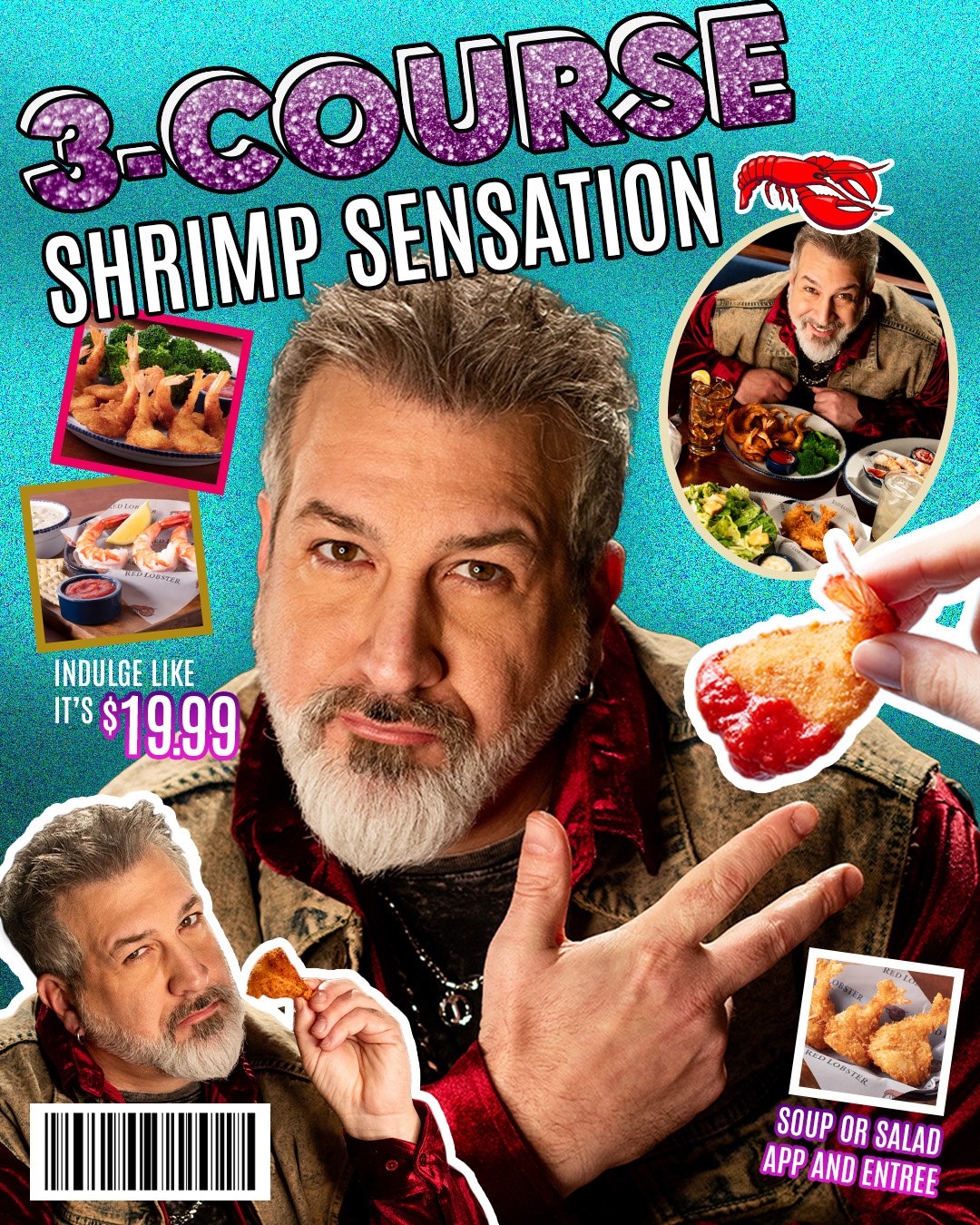 Red Lobster on X: "Picture this: It's 1999 and Joey Fatone's boyband is a BIG DEAL. Now picture this: Joey Fatone orders a big deal, our 3-Course Shrimp Sensation, for $19.99*. https://t.co/ULMbbM3NQv" /