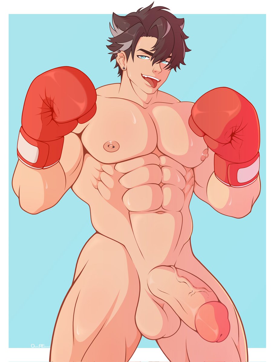 "Are you ready to get your ass pounded?" 
(Wriothesley is sassy in my pugilistic au too 👀🔥)
.
#wriothesley #genshin_impact #genshinimpact #au #alternativeuniverse #pugilist #muscle #gay #bara