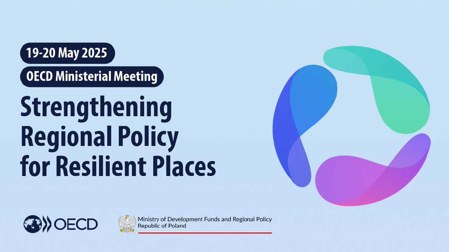 From #digital transition to #climate action, regional policies are key to building resilient communities

Join the conversation at the #OECD #RegionalPolicy Ministerial in Warsaw, 19-20 May

#OECDRegions #SustainableGrowth
Find out more 👉oe.cd/rdpc-min