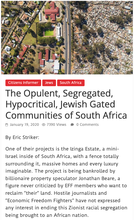 dirgeofhope's tweet photo. @TimSniggins @iamyesyouareno Didn't you know? They have segregated, protected communities where they can be safe. They wont allow white people to do the same though, of course. https://t.co/Nhj4niERPN