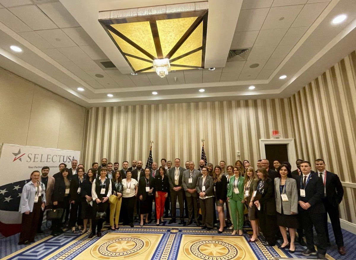 Delighted to see a record 26 Georgian companies at #SelectUSA 2025! Great joining the 🇬🇪 delegation meet &amp; greet hosted by Deputy Director General for Global Markets James Golsen <a href="/CommerceGov/">U.S. Commerce Dept.</a>. Excellent opportunity to boost 🇺🇸🇬🇪 trade, economic, and investment ties!
