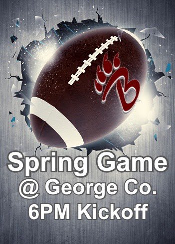 Join the Bearcats tonight in George county as we play our spring game!!!!