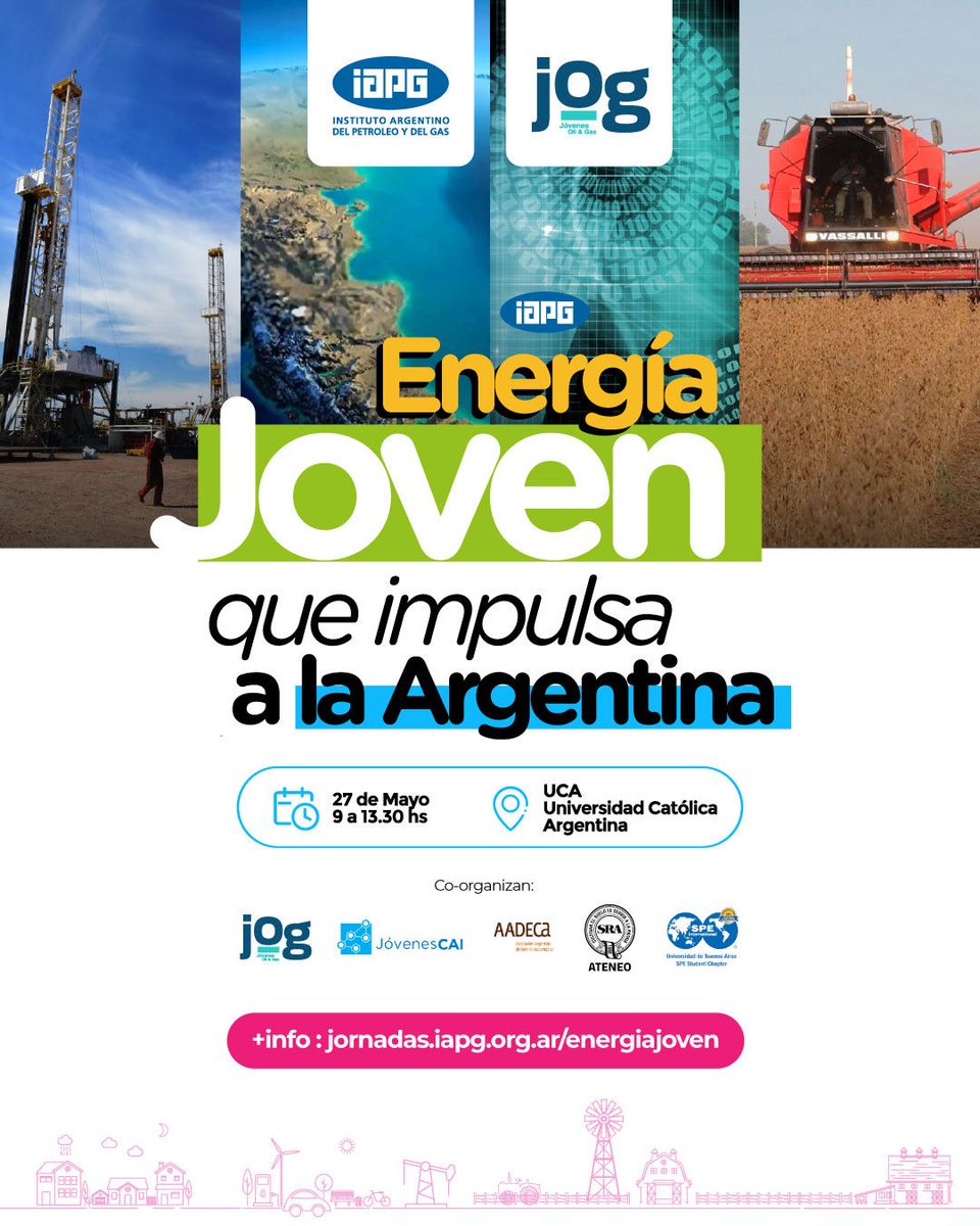 ⚙️ ¡Nos sumamos desde la Comisión de Jóvenes a Energía joven que impulsa a la Argentina!
📅 Mar 27/5 
Un encuentro para estudiantes y jóvenes profesionales
🎯 +Info e inscripción en jornadas.iapg.org.ar/energiajoven/

#CAI #JóvenesCAI #IngenieríaArgentina #Networking
