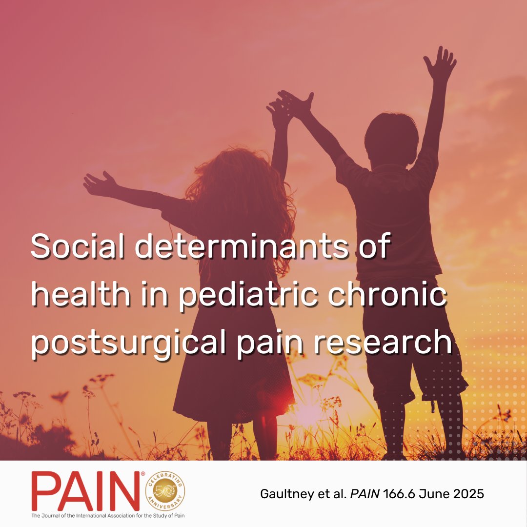 PAIN Journal (@painthejournal) on Twitter photo Now in #PAIN: “Social determinants of health in pediatric chronic postsurgical pain research” by <a href="/JARabbitts/">Jennifer Rabbitts</a> et al. bit.ly/4jEzlFy Now in #PAIN: “Social determinants of health in pediatric chronic postsurgical pain research” by <a href="/JARabbitts/">Jennifer Rabbitts</a> et al. bit.ly/4jEzlFy