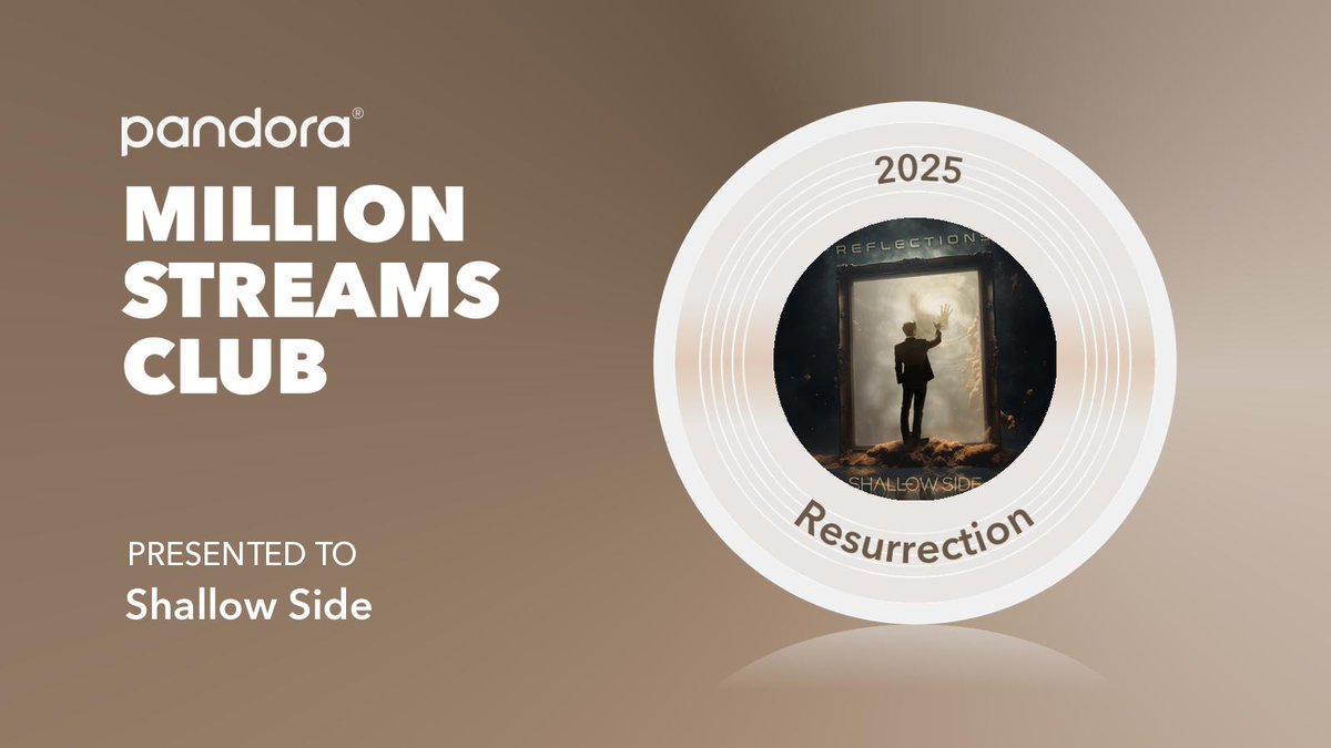 shallowsideband's tweet photo. Thank you!

RESURRECTION becomes the 3rd song off of REFLECTIONS to join the Million Stream Club on @pandoramusic !

🎶 https://t.co/BswArmQnQI

#FridayVibes #goals  #milestones #reflections #resurrection #shallowside