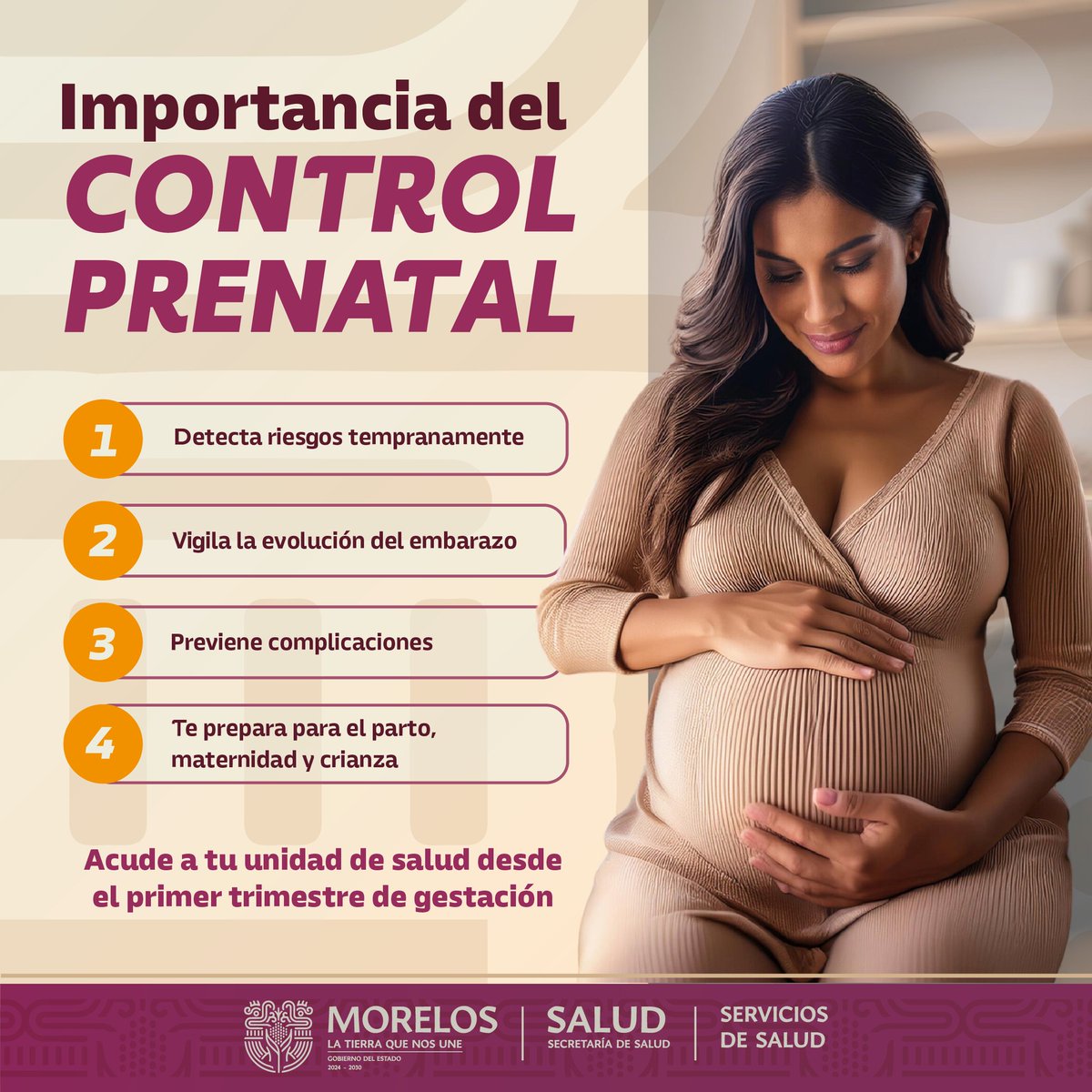 MorelosSalud's tweet image. 📢 Para evitar complicaciones durante el embarazo, parto o puerperio, inicia y continúa tu #ControlPrenatal en el centro de salud más cercano. 🏥
Para mayor información tú y tus familiares pueden comunicarse a la #LíneaMaterna 800 628 37 62 ☎️
#LaTierraQueNosUne