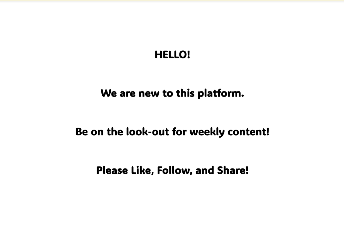 pidtc52138's tweet photo. Hello! 🙂We are new to this platform. Be on the look-out for weekly content! Please Like, Follow, and Share! https://t.co/87qAqItKdO