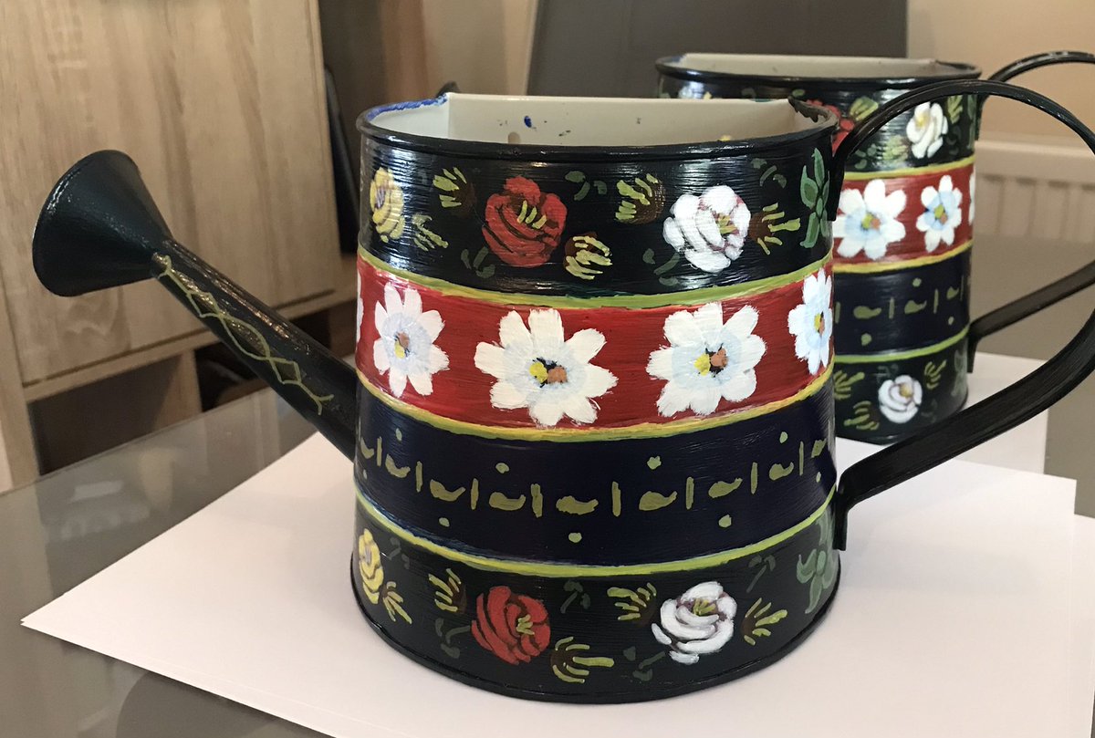 Hand painted by me ~ canal art planters available to order 👩‍🎨🎨