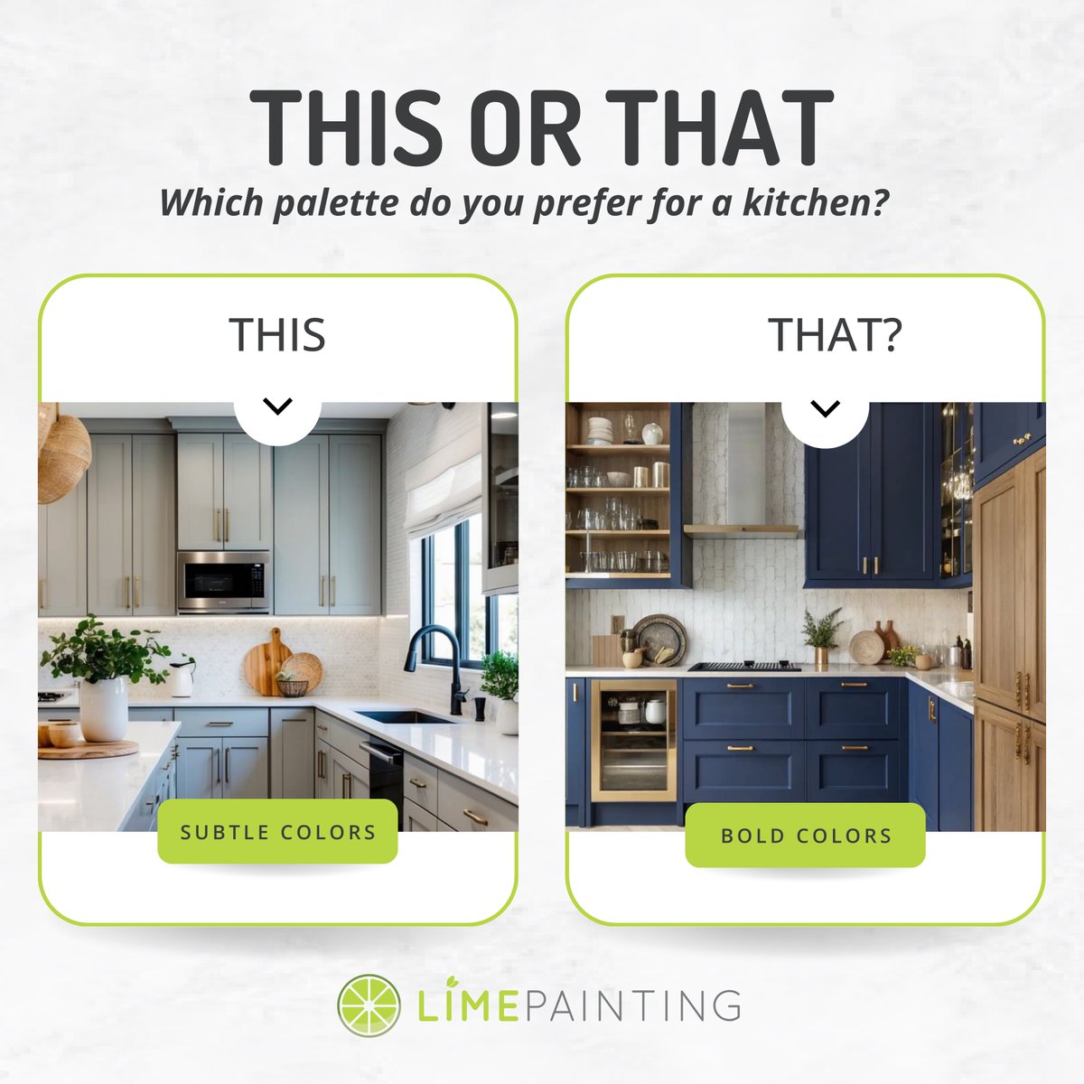 LIME_Painting's tweet image. Your vision is the starting point. 💭✨

At LIME, our expert color consultants help turn your style into stunning results — from bold statements to timeless tones.

🎨 Which would you choose? Drop it below! 👇
#limepainting #getlimed #colorconsultation #paintinginspiration