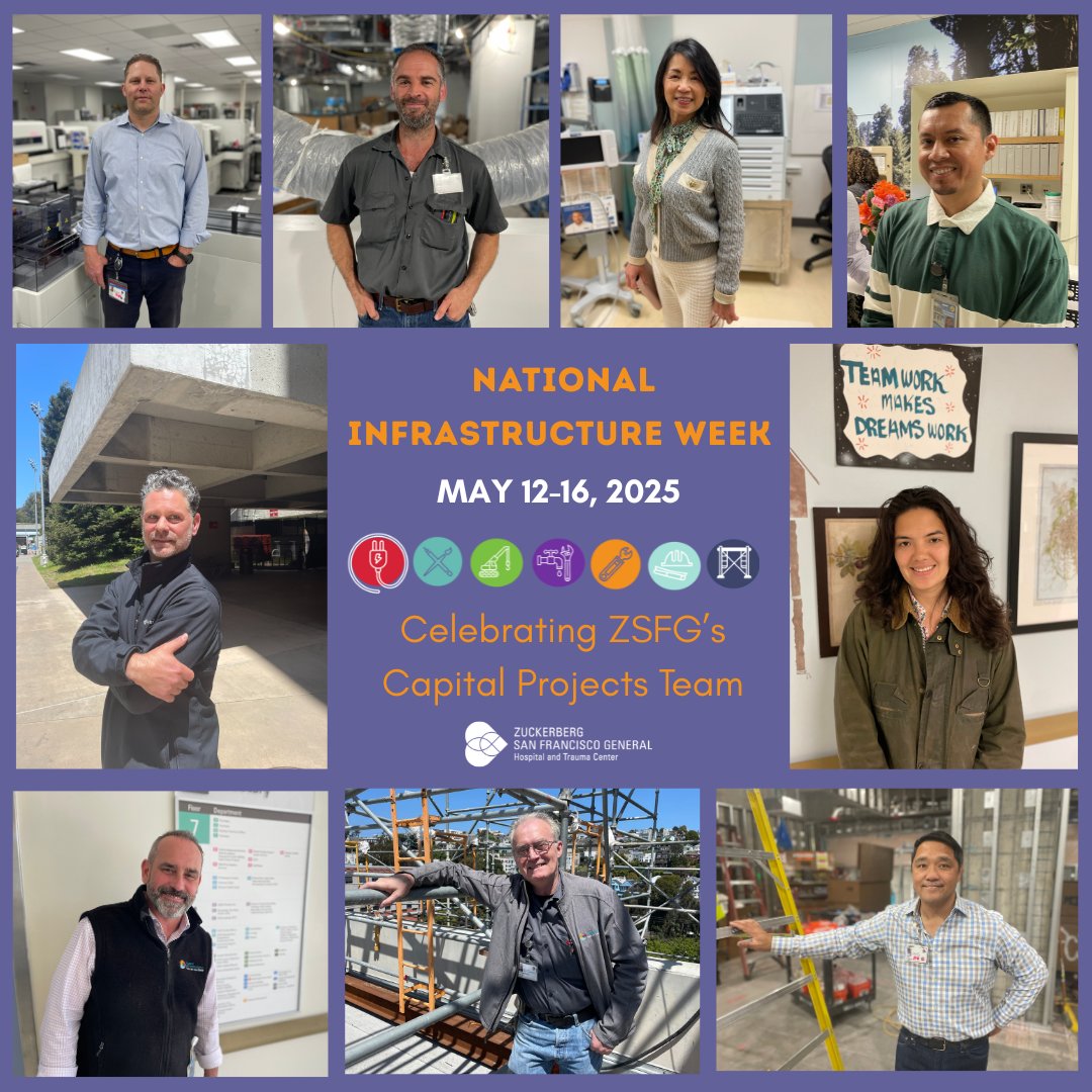 Zuckerberg SF General Hospital & Trauma Center (@zsfgcare) on Twitter photo This #InfrastructureWeek (May 12–16), we’re celebrating the people and projects that are transforming the ZSFG campus—one brick, beam, and blueprint at a time. Every project brings us closer to a safer, stronger, and more resilient <a href="/ZSFGCare/">Zuckerberg SF General Hospital & Trauma Center</a>. <a href="/SF_DPH/">SFDPH</a> #BuildforTomorrow This #InfrastructureWeek (May 12–16), we’re celebrating the people and projects that are transforming the ZSFG campus—one brick, beam, and blueprint at a time. Every project brings us closer to a safer, stronger, and more resilient <a href="/ZSFGCare/">Zuckerberg SF General Hospital & Trauma Center</a>. <a href="/SF_DPH/">SFDPH</a> #BuildforTomorrow
