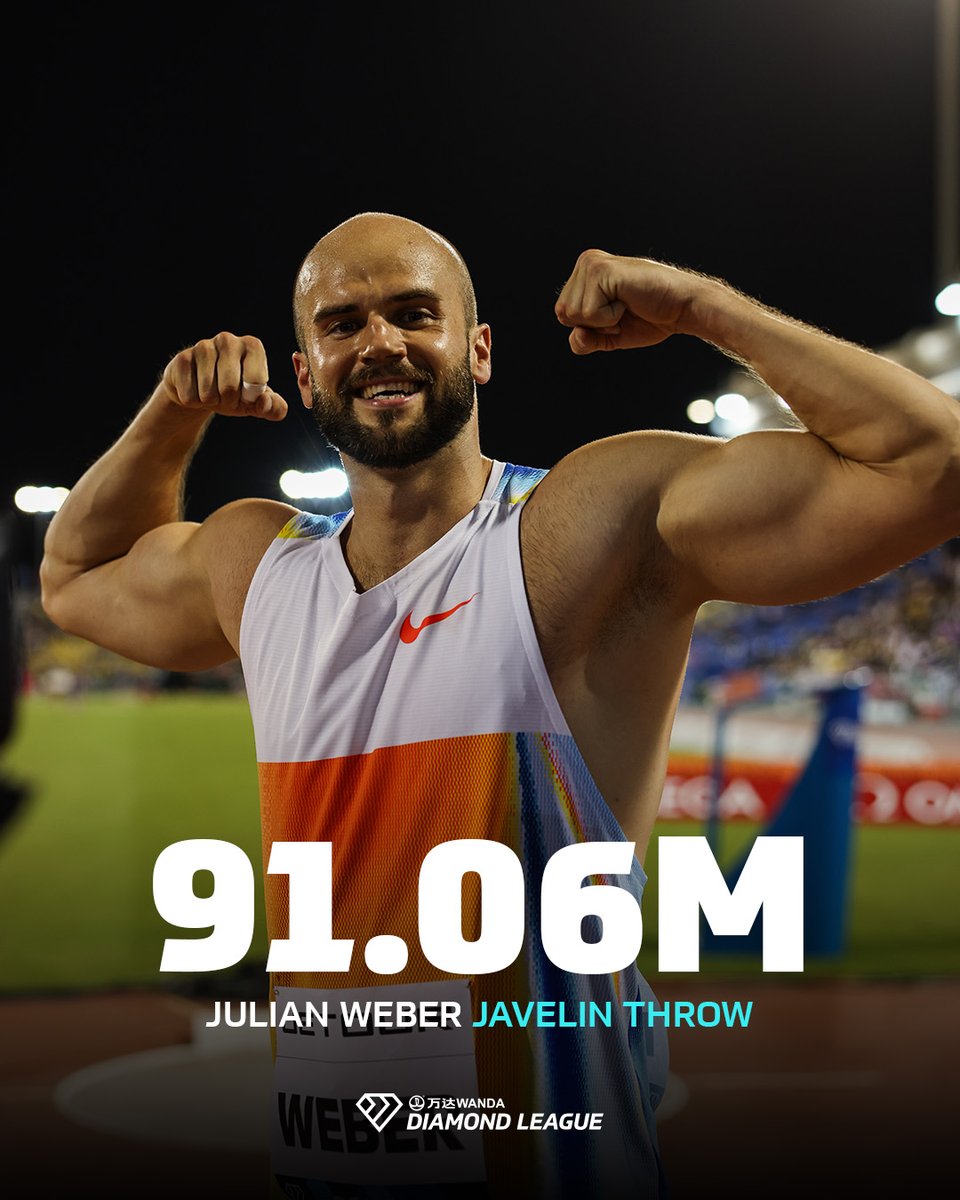 World Athletics (@worldathletics) on Twitter photo What a night for the men's javelin throw ๐
Both <a href="/Neeraj_chopra1/">Neeraj Chopra</a> and Julian Weber join the 90m club with 90.23m and 91.06m in Doha ๐
#DiamondLeague What a night for the men's javelin throw ๐
Both <a href="/Neeraj_chopra1/">Neeraj Chopra</a> and Julian Weber join the 90m club with 90.23m and 91.06m in Doha ๐
#DiamondLeague