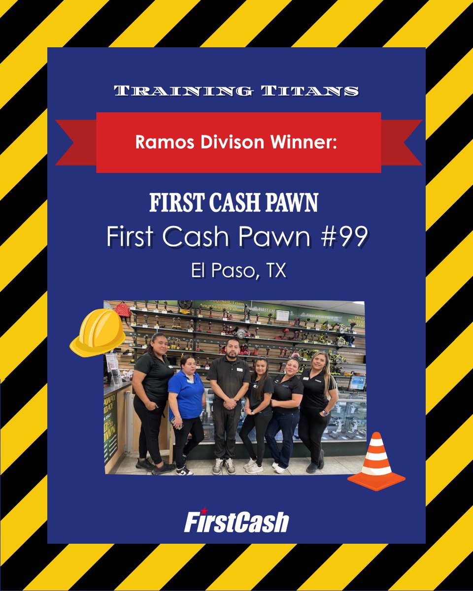 FirstCash_Corp's tweet photo. 🎉 Congrats to one of our Training Titans winners, Store #99! https://t.co/FoOknMIX5w