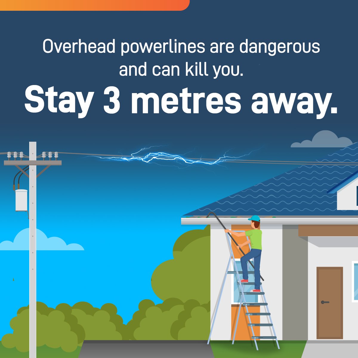 InnPower_'s tweet image. ⚡Overhead powerlines can be deadly—stay at least 3 metres away at all times. No outdoor chore is worth dying for! #StopLookLive and visit esasafe.com/safety/powerli… to learn more ways you can stay safe today! #PowerlineSafetyWeek @homeandsafety