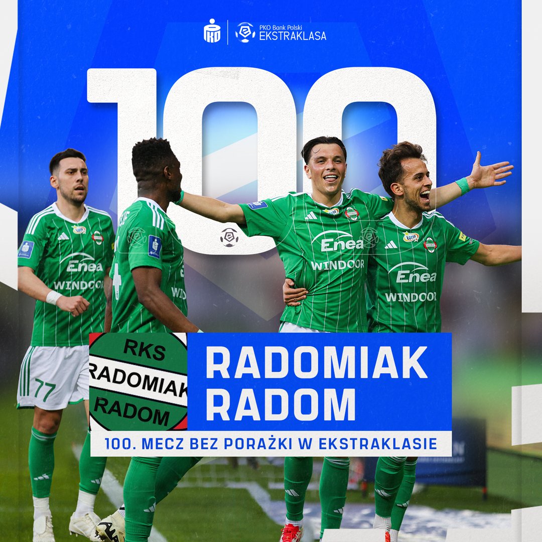 _Ekstraklasa_'s tweet photo. 52 zwycięstwa i 48 remisów 🙌
#STMRAD 2:2 https://t.co/FOMoH3gLrv