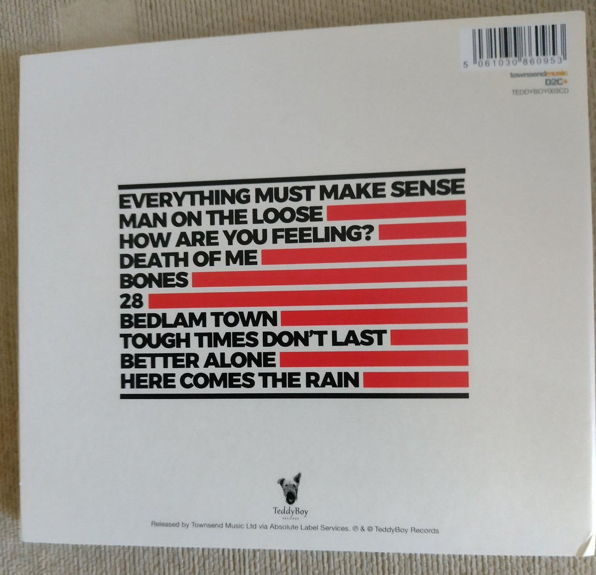 Postie's been today &amp; posted this beaut through the letter box courtesy of <a href="/TownsendMusicUK/">Townsend</a>.👍😎
Everything Must Make Sense by The Sherlock's,thanks for the