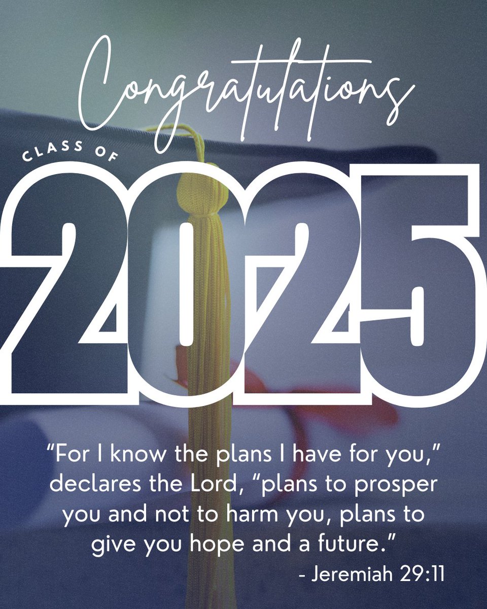 Class of 2025, you're special day is just around the corner. We pray God's richest blessings over your life as you continue to follow Him! Thank you for leading and loving your school well!