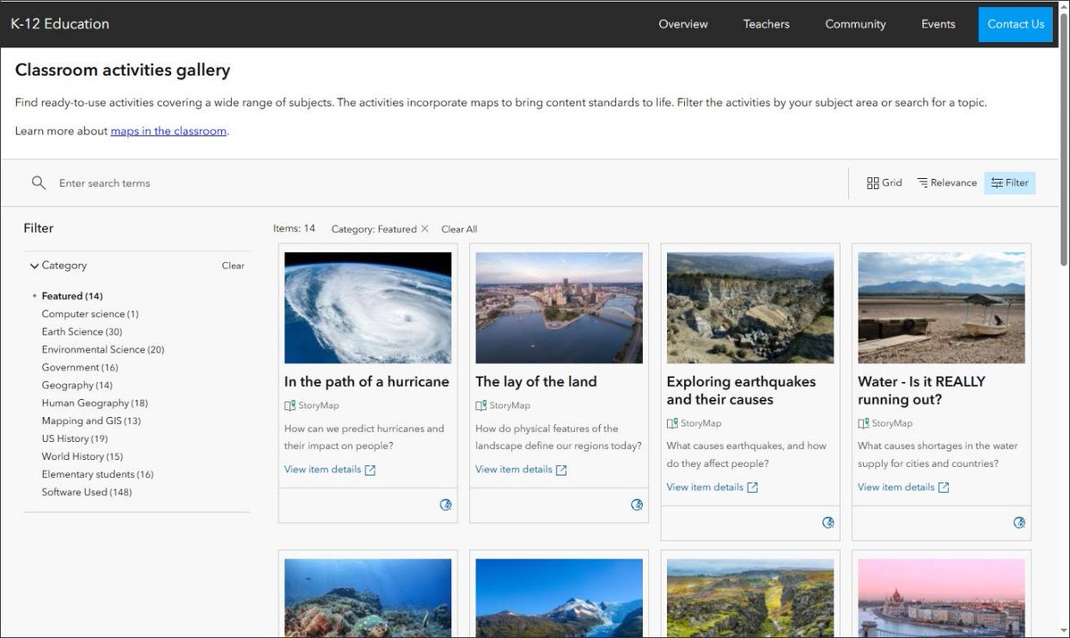 GISEd's tweet photo. 📢Exciting news! Our new Classroom Activities Gallery has just launched 🏫 This new app contains a curated set of lessons and activities for use in the classroom that are categorized and searchable😍 Get started: https://t.co/uqLGCilNHX
#K12 #Activities #NatGeoMapMaker https://t.co/NXruZZeQUA