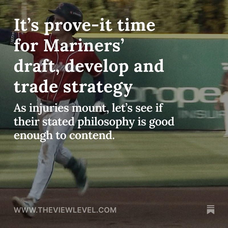 If the Mariners can truly contend for a title on drafting, developing and trading alone, then let's see it.

It starts, most likely, with Cole Young—but goes beyond him. 

New post up on The View Level.