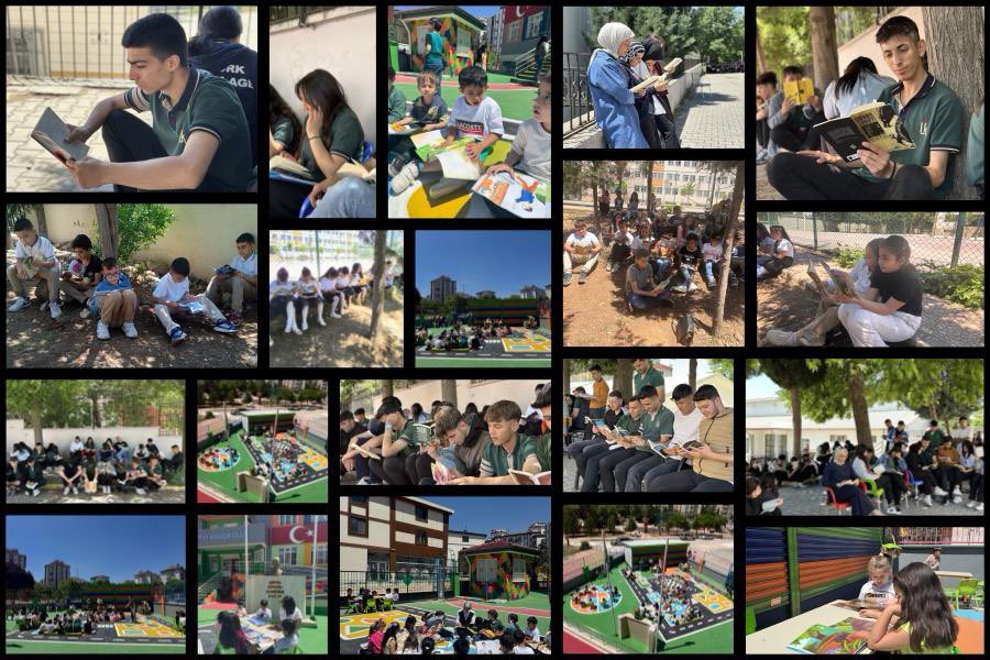 sahinbeymem's tweet photo. 📚✨ 📍 Gaziantep İl Millî Eğitim Müdürlüğümüz tarafından yürütülen #OkuryazarGaziantep Projesi kapsamında, bugün saat 11.20’de öğretmen, öğrenci ve velilerimizle ilçe geneli tüm okullarımızda kitaplarla dolu anlamlı bir etkinlikte buluşarak okul bahçesinde kitap okuduk!💐✅💫 https://t.co/JNWmPSgGqJ