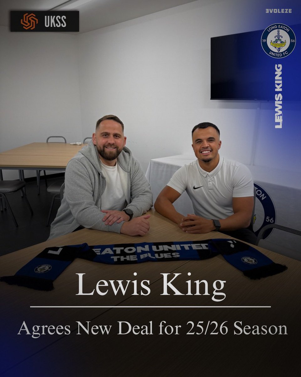 LongEatonUnited's tweet photo. 𝙆𝙞𝙣𝙜𝙮 𝙇𝙚𝙖𝙙𝙨 𝙪𝙨 𝙄𝙣𝙩𝙤 𝙉𝙚𝙬 𝘾𝙖𝙢𝙥𝙖𝙞𝙜𝙣! 

We are thrilled to announce Lewis King has committed his future to The Blues for the 2025/26 Season. 

He will also take on the Club Captaincy role for the new Campaign. 

Read more👇🔗

https://t.co/uuQdNsw1ky

🔵⚫️ https://t.co/nw9OzI850c