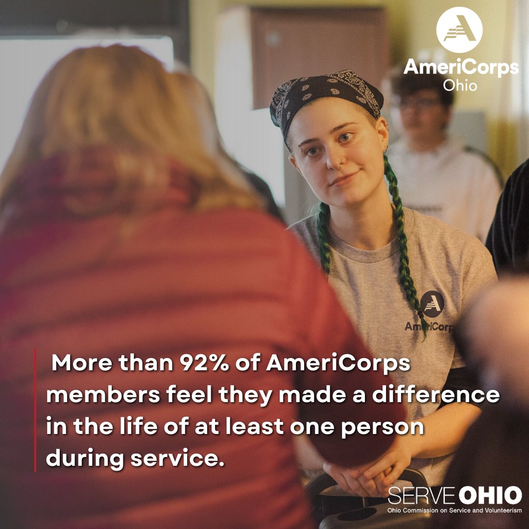 94% of AmeriCorps members say they made a difference in at least one person’s life during their service. When you serve, your impact goes beyond the work—you change lives, including your own.

#AmeriCorps #NationalService #MakeADifference
