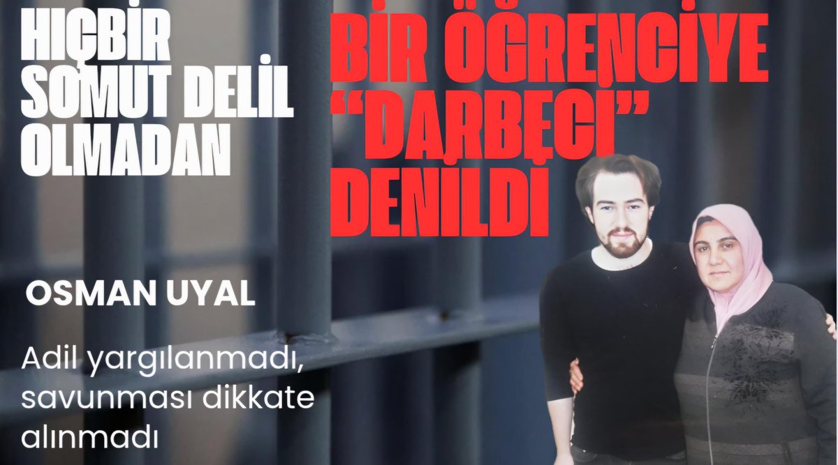 Darbeye değil, devlete sadakat yemini etmişti.
Ama emir-komuta zincirinde kendini cezaevinde buldu.
Anayasa, adalet, vicdan… Hangisi 9 yıldır Osman’ı korudu?

MasumHarbiyeli OsmanUyal
