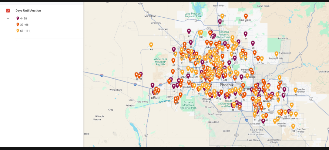Active Phoenix foreclosures with $50k in equity and under $800k 

Nothing to see here at all - keep scrolling